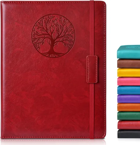 Miniatura 29 de Biuwory Cuaderno diario con líneas para mujeres y hombres, 256 páginas, tamaño A5, de cuero de tapa dura para escribir, viajes, negocios, trabajo