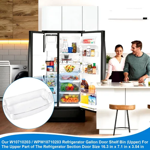 Miniatura 6 de Contenedor de puerta de 2 galones WPW10710203 para Whirlpool Kenmore Refrigerador Reemplazar W10710203 W10451871 W10463668 W10710203 WPW10710203VP