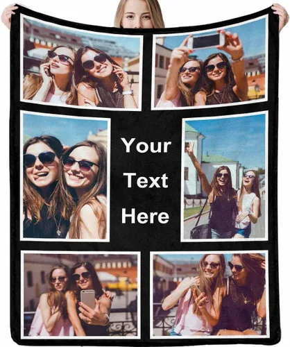 Miniatura 13 de Manta personalizada con foto y texto, mantas personalizadas con 20 fotos, manta personalizada usando mis propias imágenes, regalos conmemorativos 20