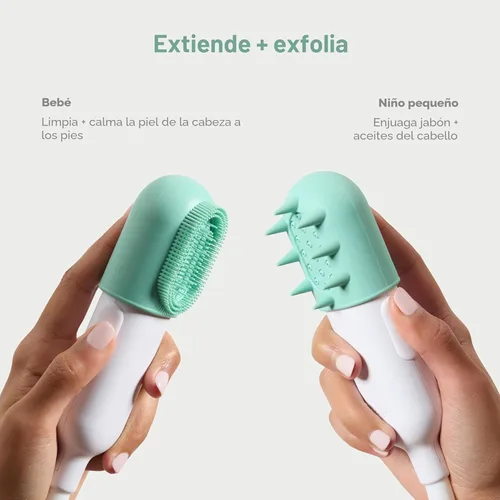 Miniatura 4 de Frida Baby Control The Flow - Accesorio rociador para bañera de bebé, cabezal de ducha con masajeador de cuero cabelludo, controla el flujo de agua
