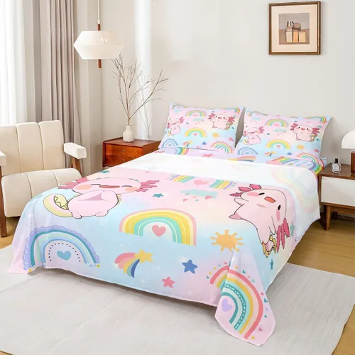 Miniatura 36 de Castle Fairy Juego de sábanas de motocross tamaño twin, juego de ropa de cama verde con diseño de panal ombré, decoración de habitación de niños