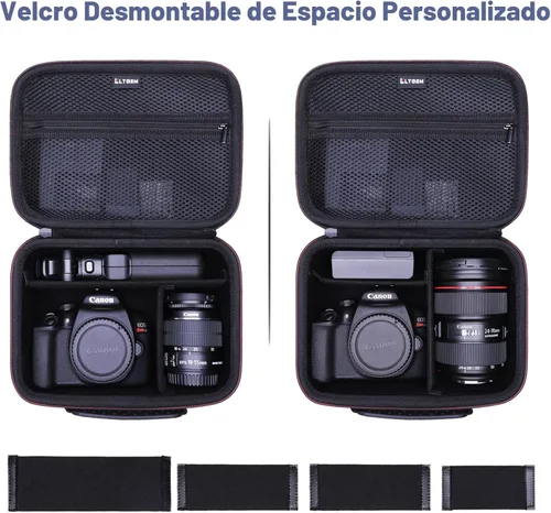 Miniatura 2 de Estuche para cámara compatible con Canon EOS Rebel T7/R50/R6 Mark II/R100/R50 V/T6/R8/R10/R5 Mark II/RP/R7/5D Mark IV/SL3/R5/T100 DSLR SLR, lente