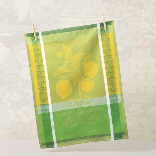 Miniatura 2 de Garnier Thiebaut Citron Zeste (Lemon Zest) - Toalla de cocina francesa de 22 x 30 pulgadas, algodón, jacquard