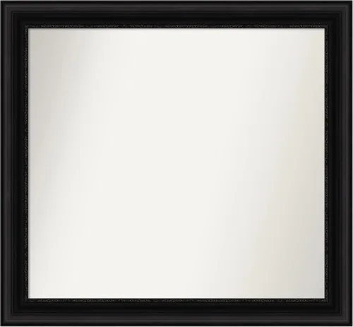 Miniatura 235 de Amanti Art Espejo personalizado, espejo de baño negro puente, espejo de pared o espejo de tocador de baño sobre el fregadero (26 x 26 pulgadas)