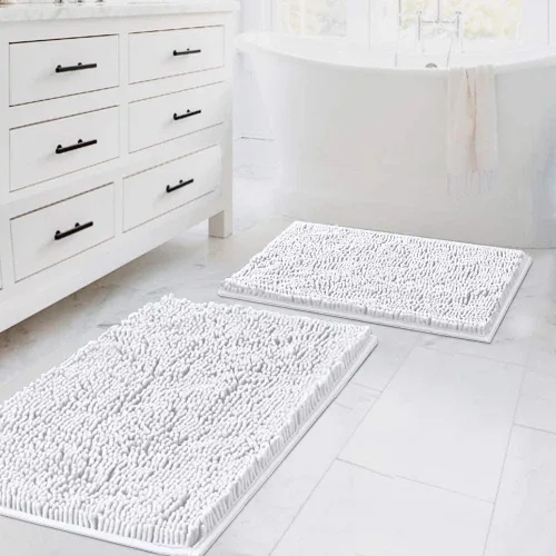 Miniatura 12 de H.VERSAILTEX Alfombras de Baño para Baño Antideslizantes de Felpa Chenille Extra Suaves y Absorbentes para Cuarto de Ducha Lavables a Máquina