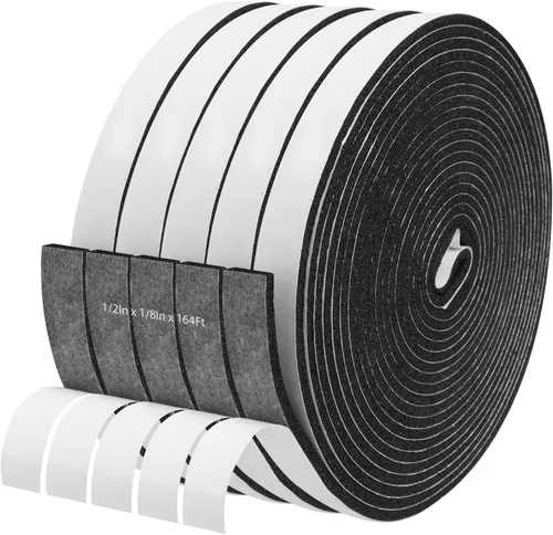 Miniatura 17 de Cinta aislante de espuma autoadhesiva Storystore, resistente a la intemperie de 1 x 1/8 x 16,5 pies para puertas y ventanas, sello de puerta a