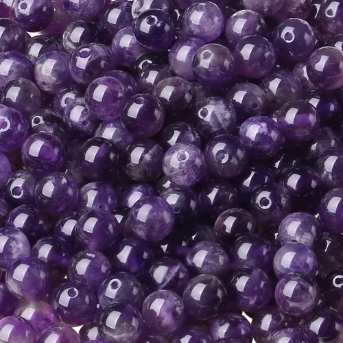 Miniatura 32 de LAIDANLA Cuentas de piedra natural de turmalina rosa y jade, cuentas sueltas redondas de 8 mm, cuentas de piedra preciosa para hacer pulseras, Jade