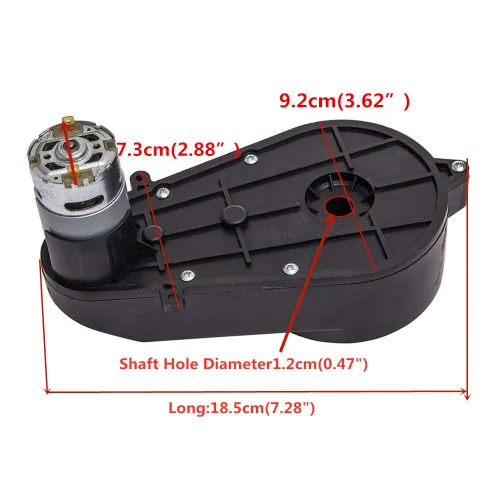 Miniatura 3 de weelye 12V550 40000RPM Caja de cambios con alto par motor de 12 V CC para niños montar en piezas de automóvil, SUV, motor eléctrico con caja