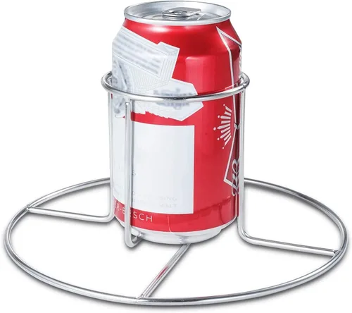 Miniatura 2 de Soporte para latas de cerveza, 2 piezas para horno a la parrilla, ahumador, resistente, acero inoxidable, soporte para pollo a tope de cerveza