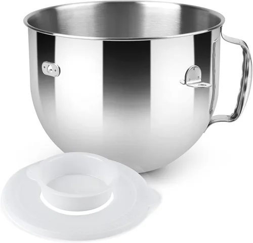 Miniatura 5 de Tazón de acero inoxidable de 6 cuartos de galón para batidoras KitchenAid de soporte elevador de tazón solamente: compatible con los modelos KD2661