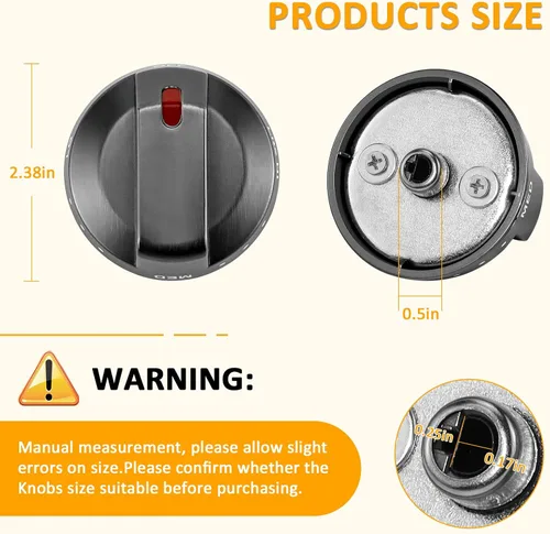 Miniatura 2 de DG64-00473B Compatible para perillas de horno Samsung NX58M6850SG NX58H5600SS NX58H5650WS NX58J7750SS Samsung Piezas de repuesto para estufas