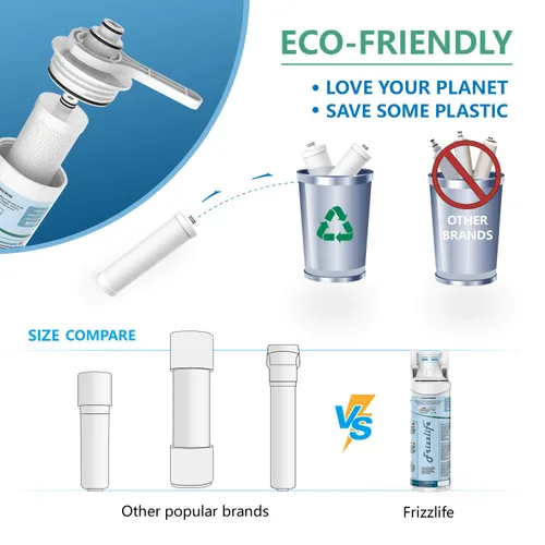 Miniatura 6 de Frizzlife Filtro de agua para debajo del fregadero, sistema de filtración de agua potable certificado NSF/ANSI 53 y 42, 0.5 micras que elimina