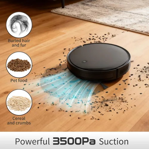 Miniatura 2 de Livvi Combo de robot aspirador y trapeador - Robot aspirador 2 en 1 de 3500 pa con WiFi/Aplicación/Voz, 120 minutos de tiempo de funcionamiento
