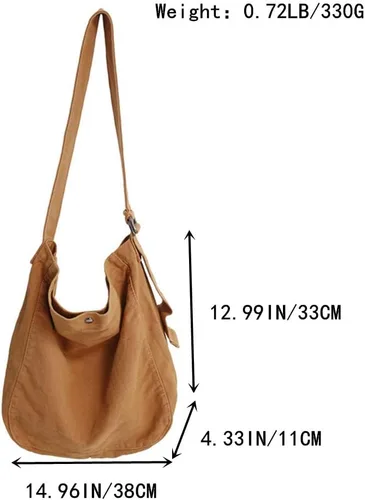 Miniatura 3 de Bolso bandolera grande de lona para mujer, bolso de mano de moda, bolso de viaje vintage, bolso cruzado