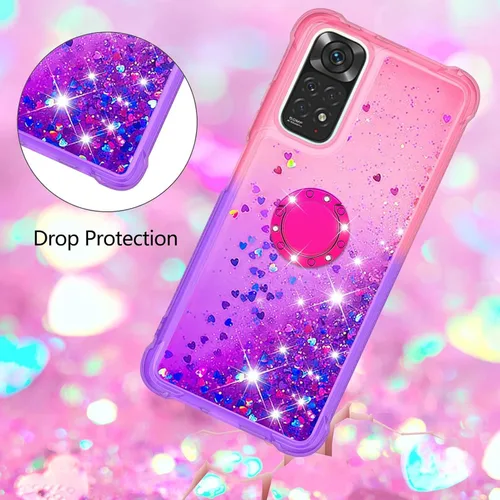 Miniatura 5 de Funda para teléfono Xiaomi Redmi Note 11S, funda para Redmi Note 11 4G, brillante efecto arena movediza TPU parachoques con cuatro esquinas cubierta