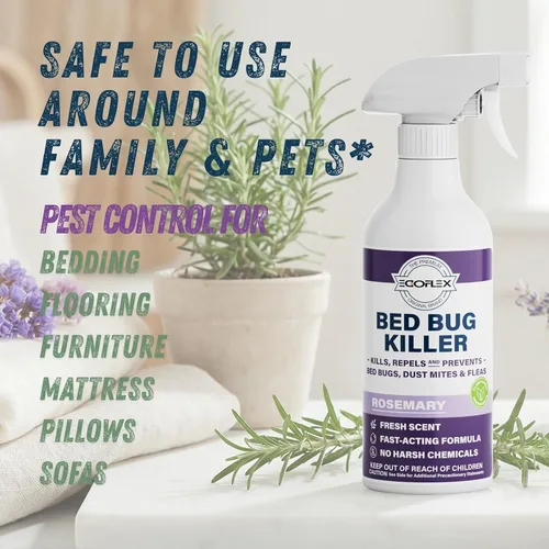 Miniatura 4 de Spray para el hogar, colchón, muebles y alfombras, tratamiento matador de insectos para ácaros del polvo, pulgas y piojos, aceite esencial natural