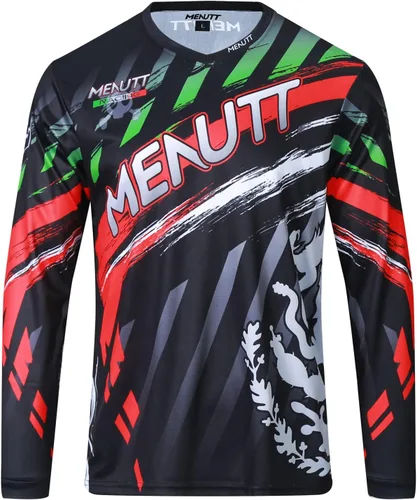 Miniatura 2 de MENUTT Racing - Camiseta de manga larga para hombre, diseño de México para bicicleta de montaña y motocross