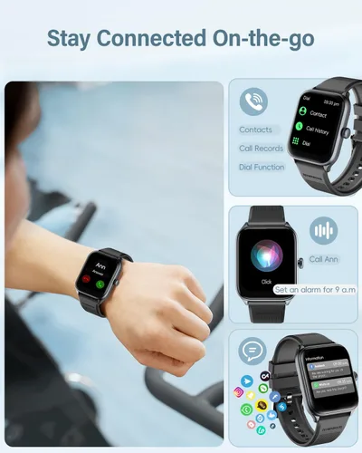 Miniatura 2 de RIVERSONG Reloj inteligente para hombres y mujeres (respuesta/hacer llamadas), rastreador de actividad física de 1.85 pulgadas con más de 100 modos