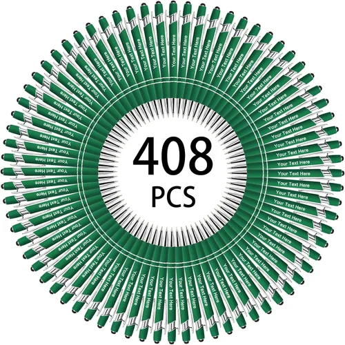 Miniatura 56 de Hasta 500 bolígrafos personalizados a granel, bolígrafo grabado personalizado con punta de lápiz capacitivo, carcasa multicolor retráctil, bolígrafo