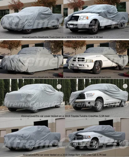 Miniatura 7 de Funda de coche para Toyota Tacoma de doble cabina de 6 pies para camioneta XTREMECOVERPRO Gold Series 2005 2006 2007 2008 2009 2010 2011 Gris