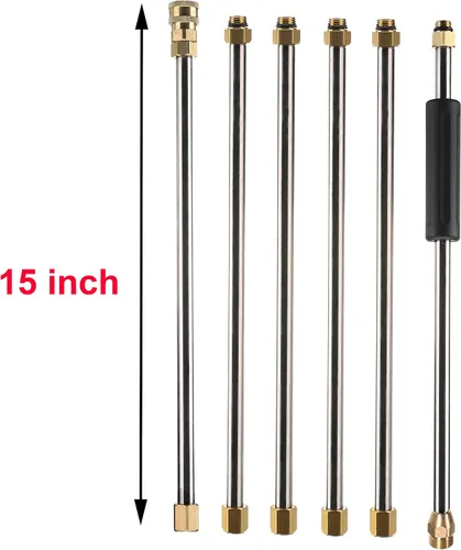 Miniatura 2 de Tool Daily - Vara de extensión para lavadora a presión, lanza de lavadora eléctrica de 90 pulgadas, conexión rápida de 1/4 pulgada, M22, 4000 PSI