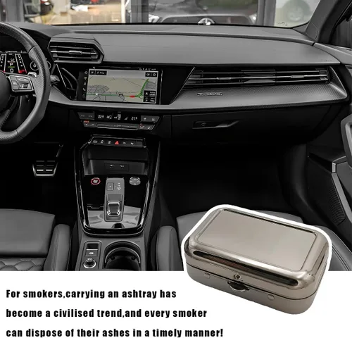 Miniatura 6 de Yourkar Ceniceros Portátiles, Mini Cenicero Portátil de Acero Inoxidable con Tapa a Prueba de Viento, Cenicero de Bolsillo Creativo Portátil