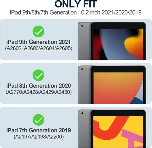 Miniatura 2 de Funda para iPad de 9ª/8ª/7ª generación para iPad 10.2 2021 y 2020 y 2019, transparente, transparente, a prueba de golpes, funda protectora de TPU