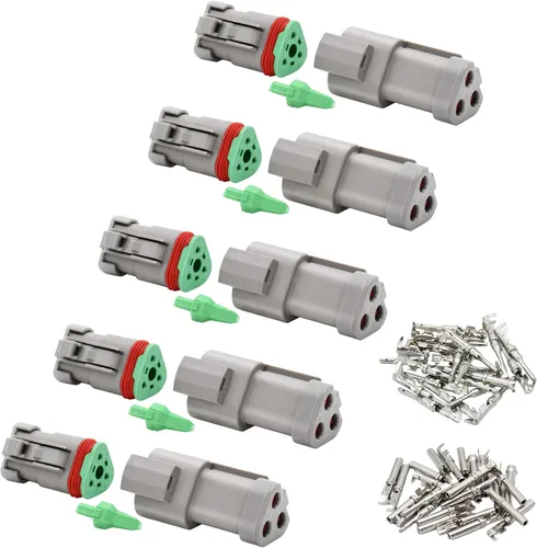 Miniatura 9 de Conector de 2 pines (kit de 6), conectores eléctricos automotrices de 18 AWG, conectores de cable impermeables, conectores eléctricos de 2 pines