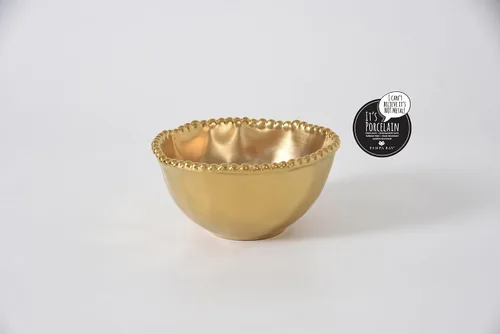 Miniatura 9 de Pampa Bay Tazón pequeño de porcelana (dorado)