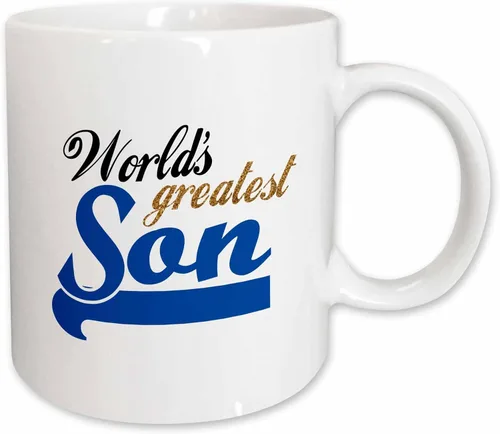 Miniatura 8 de 3dRose Worlds Greatest Son - Taza (11 onzas), color negro