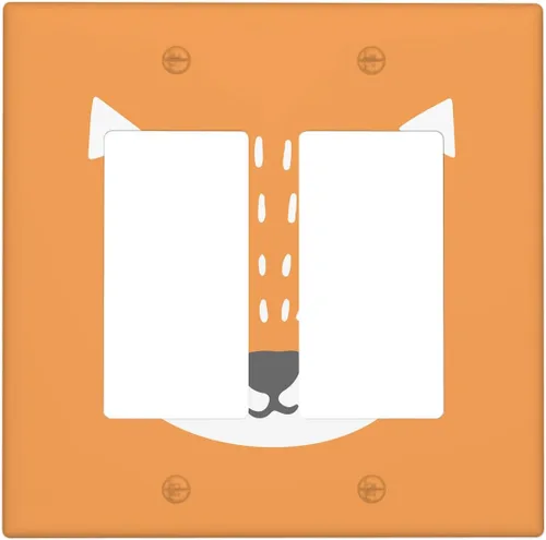 Miniatura 66 de Cubierta de interruptor de luz dúplex de elefante de dibujos animados de 1 banda, cubiertas de enchufe, placa frontal decorativa para receptáculo