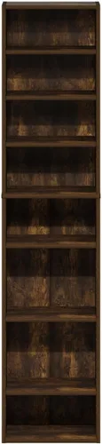 Miniatura 4 de Furinno Indo - Estantería para DVD de 8 niveles, estante para CD, estantería multimedia con estantes ajustables, gabinetes de almacenamiento