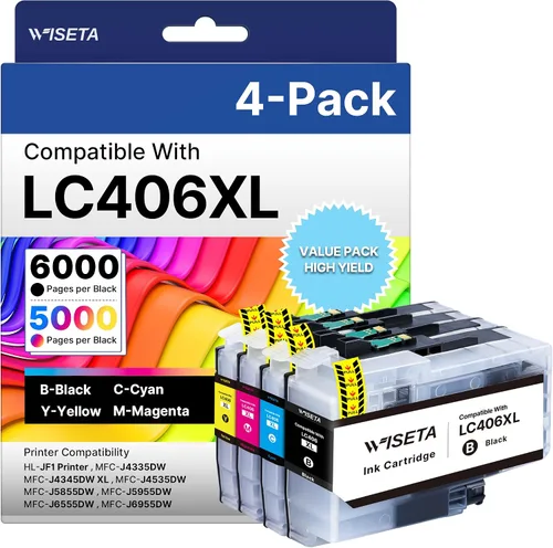 LC406XL - Cartuchos de tinta compatibles con Brother lc406 LC406XL LC 406 XL para impresora Brother MFC-J4335DW MFC-J5855DW MFC-J6555DW MFC-J4535DW
