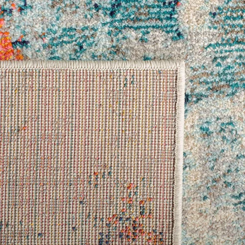 Miniatura 6 de SAFAVIEH Madison Collection - Alfombra decorativa de 2 pies 2 pulgadas x 4 pies, color crema y naranja, diseño abstracto moderno, no desprende