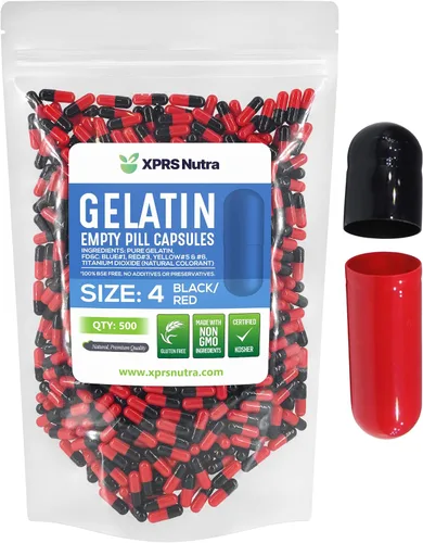 Miniatura 8 de XPRS Nutra Cápsulas vacías tamaño 4 – 100 cápsulas pequeñas de gelatina vacías – Pastillas de relleno de cápsulas de bricolaje – Cápsulas de gel