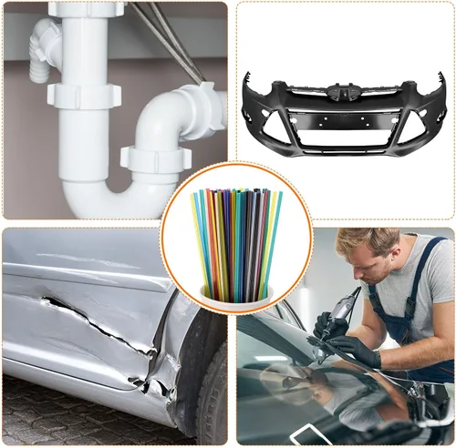 Miniatura 5 de MECCANIXITY 20 varillas de soldadura de plástico de 8 pulgadas, tiras de soldadura ABS, varillas de soldadura para soldador de plástico, parachoques