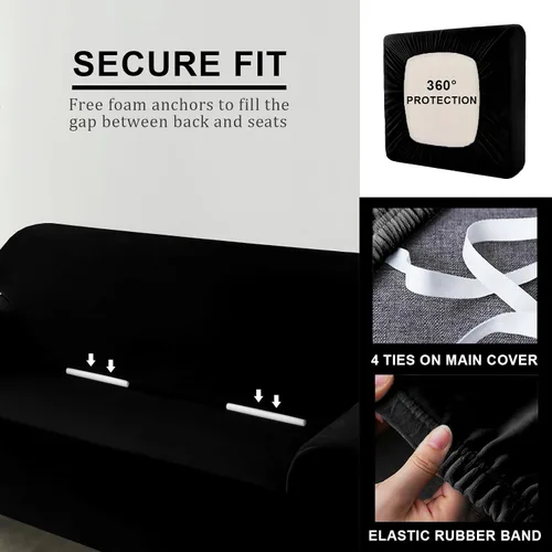Miniatura 32 de Funda para Sofá de Terciopelo, Fundas Elásticas para Sofá para Funda Principal Separada/Respaldos y Cojines de Asiento, Funda para Sofá, para Fundas