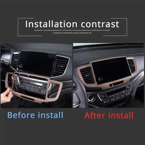 Miniatura 4 de Marco de panel de navegación para tablero de instrumentos para Honda Pilot 2019-2022/Ridgeline 2021-2023/Passport 2019-2023, material ABS, consola