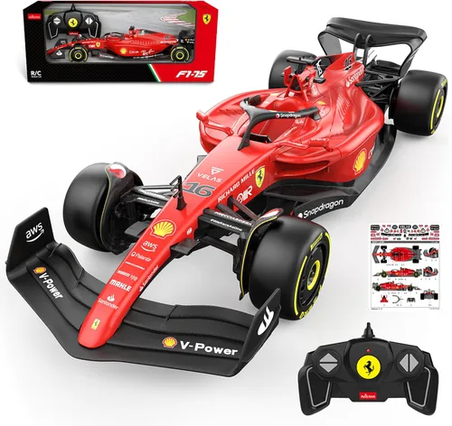 Miniatura 7 de BEZGAR Auto a control remoto Ferrari F1 75 1:18 - Coche de carreras RC de 2.4GHz con librea auténtica, pegatinas adhesivas DIY - F1 con licencia