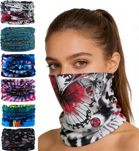 Miniatura 7 de KINREE 6 unidades de protección UV de verano multifunción diadema cuello polaina cabeza cabeza máscara máscara mágica bufanda bandana