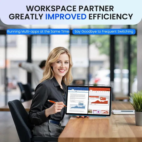 Miniatura 10 de Tablet de pantalla grande de 14 pulgadas, tableta Android 15, 16 GB de RAM, 256 GB de ROM, pantalla IPS FHD de 1920 x 1200, Widevine L1, carga