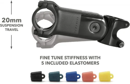 Miniatura 6 de REDSHIFT ShockStop PRO - Vástago de suspensión para bicicletas, vástago de manillar de bicicleta que absorbe los golpes para carretera, grava