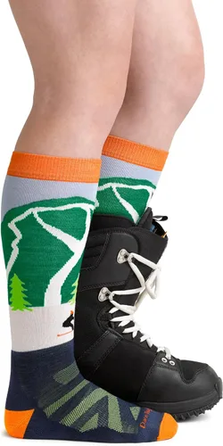 Miniatura 2 de Darn Tough Calcetines de nieve OTC de peso medio con cojín para niños Pow Cow (estilo 3804)