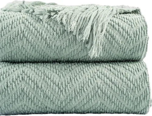Miniatura 23 de BATTILO HOME Manta azul marino para sofá, cobija de punto azul de 50" x 60", cobija azul marino súper suave y cálida para silla, sofá, decoración