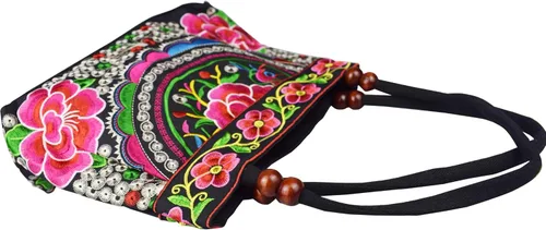 Miniatura 3 de Bolsos de hombro para mujer, estilo vintage, bordados, florales, para mujer