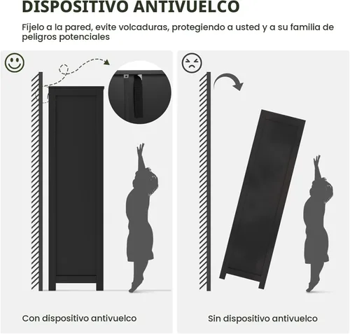 Miniatura 8 de Iwell Armario de almacenamiento con puertas y estantes, armario de despensa de cocina, gabinetes de baño para sala de estar, cocina, lavandería