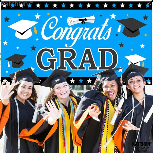 Miniatura 7 de KatchOn, Cartel de graduación XtraLarge de felicitaciones – 72 x 44 pulgadas, pancarta de graduación Fondo de felicitaciones Decoración