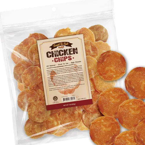 Miniatura 16 de Gootoe Golosinas para perros, carne seca de pollo para perros, golosinas de entrenamiento para perros; alta en proteínas, sin gluten