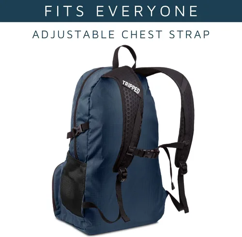 Miniatura 7 de Mochila de viaje: mochila ligera para senderismo, gimnasio y avión, Azul oscuro marino, 35 liters, Mochilas Daypack
