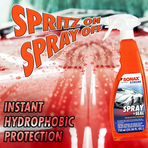 Miniatura 4 de SONAX Profiline Spray + Seal Sellador hidrofóbico rápido Protección rápida de pulverización y enjuague para pintura, plástico y caucho Mejora